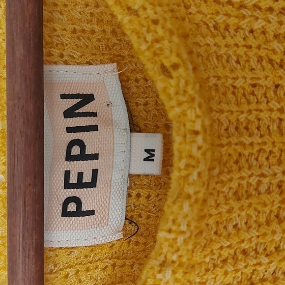 Anthropologie Pepin Knit Tank with Fringe Mustard Yellow Size Medium - Picture 4 of 7